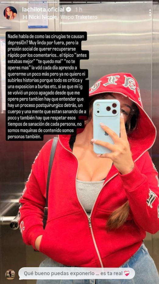 La historia de Chilota en su cuenta de Instagram