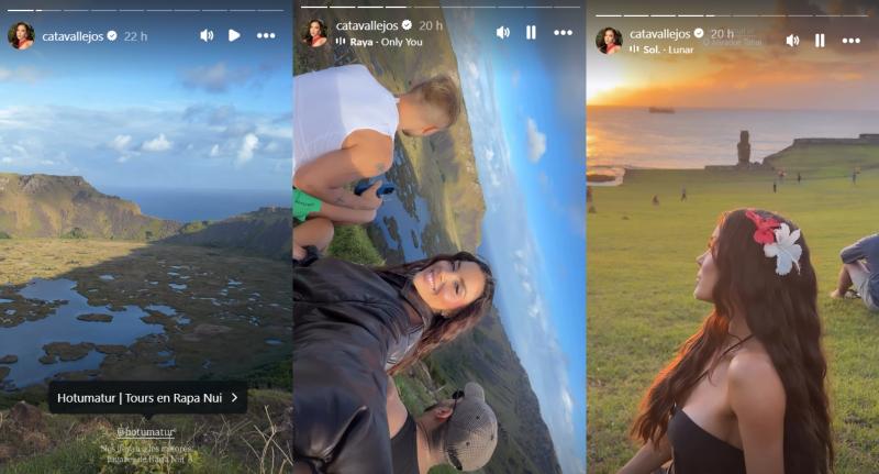 Cata Vallejos compartió historias desde Rapa Nui - Instagram