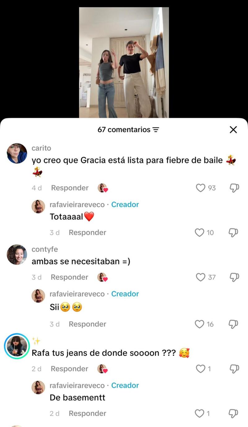 Diana Bolocco también reaccionó al video de su hija con Rafaela Vieira - Créditos: Tiktok