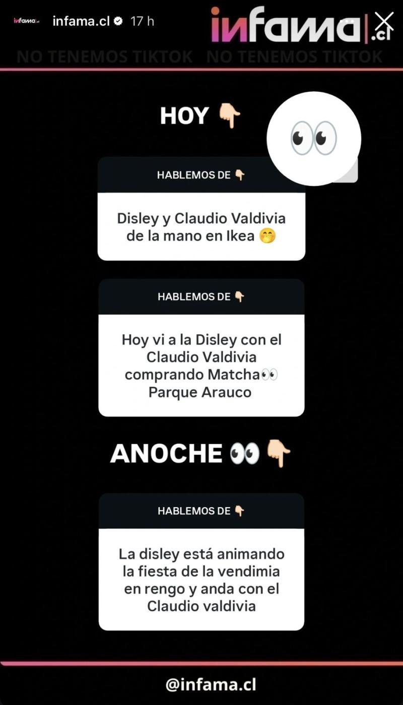 Rumores de relación entre Claudio Valdivia y Disley Ramos | Infama Instagram