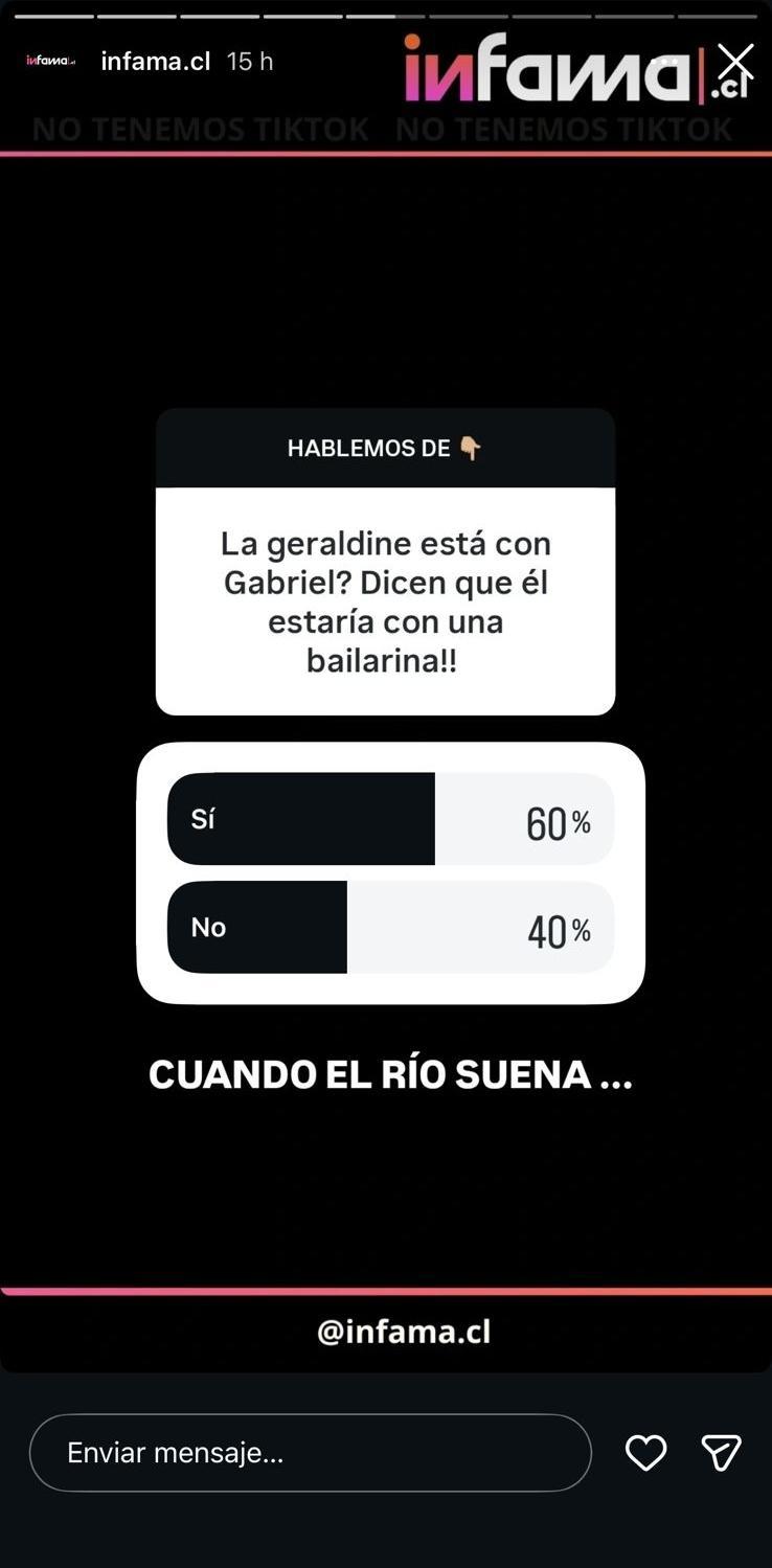 Rumores de relación entre Gabriel Urzúa y Geraldine Muñoz | Instagram