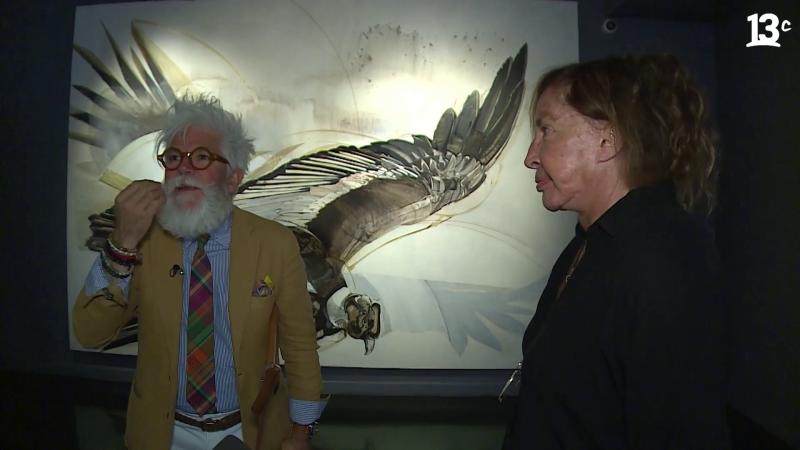 Federico Sánchez y artista Ángela Leible. Créditos: 13C.