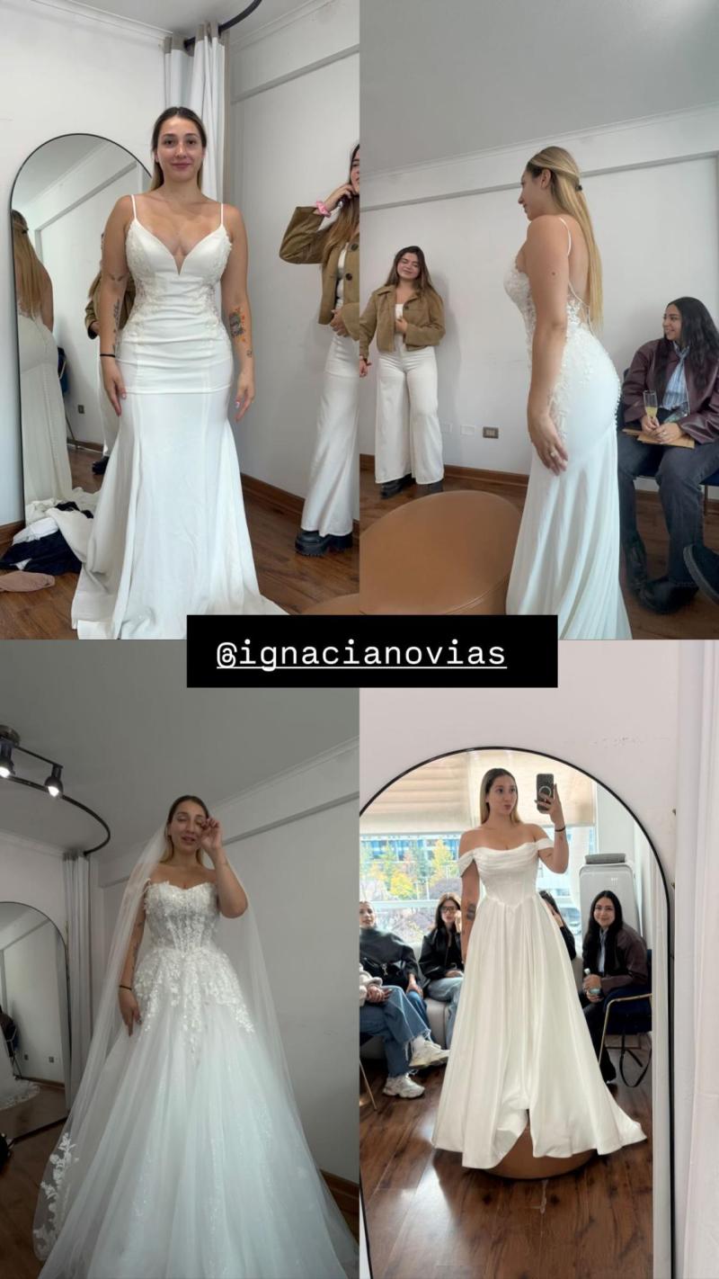 Los vestidos de novia que se ha probado Carlita | Instagram