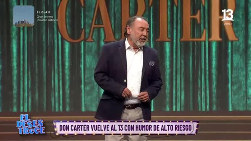 Don Carter volvió a Canal 13 con una rutina sin censura