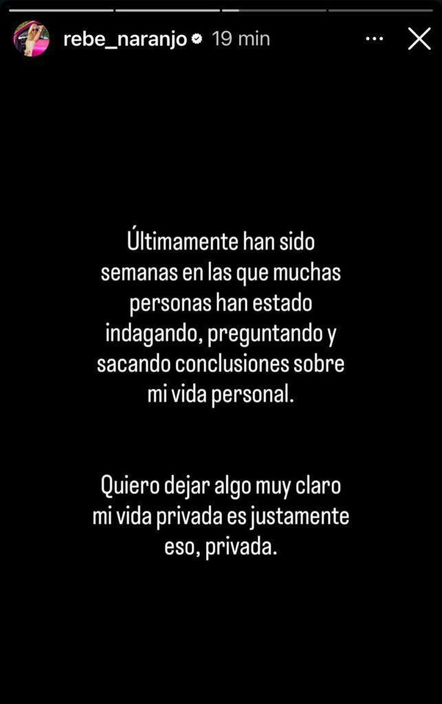 Historia de Rebeca Naranjo | Instagram