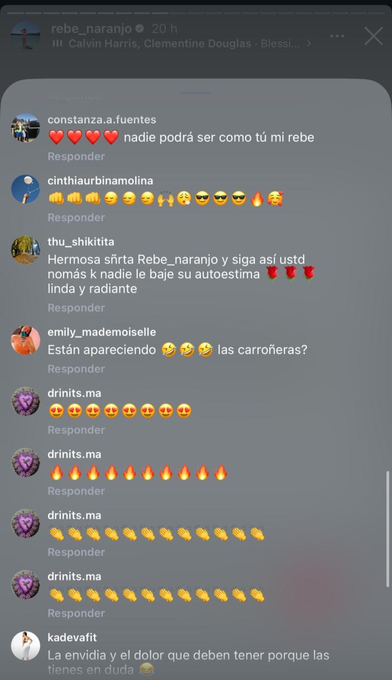Reacciones en publicación de Rebeca Naranjo | Instagram