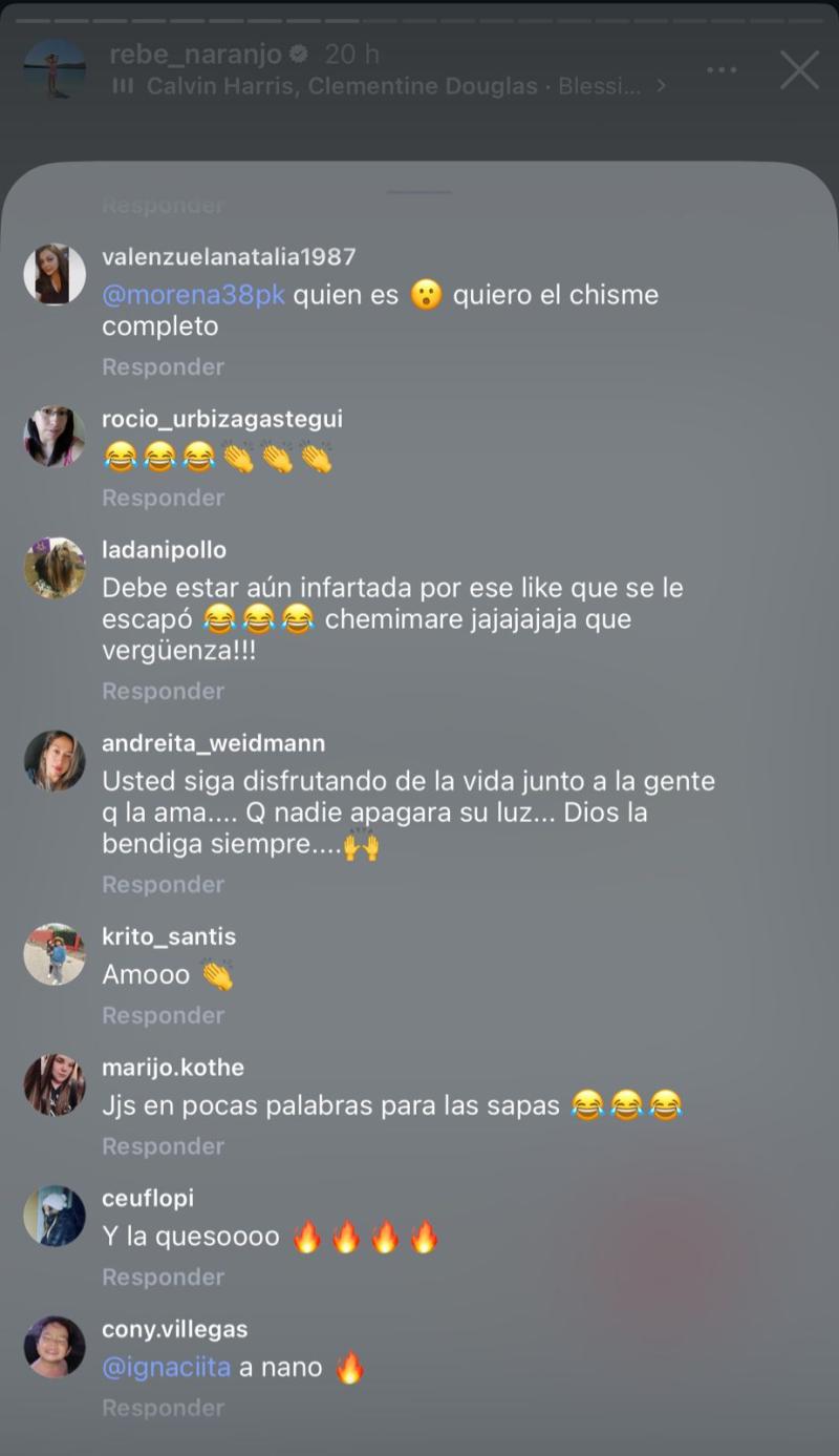 Reacciones en publicación de Rebeca Naranjo | Instagram
