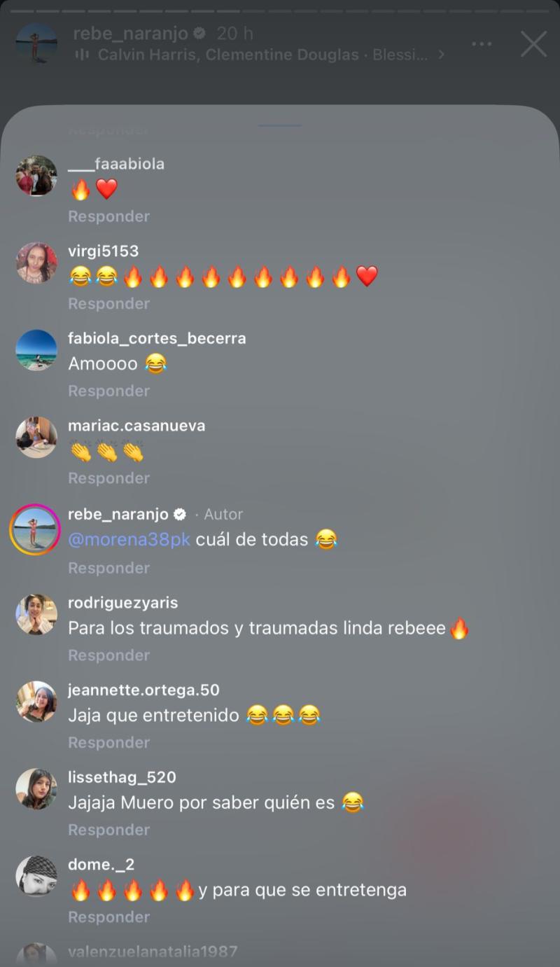 Reacciones en publicación de Rebeca Naranjo | Instagram