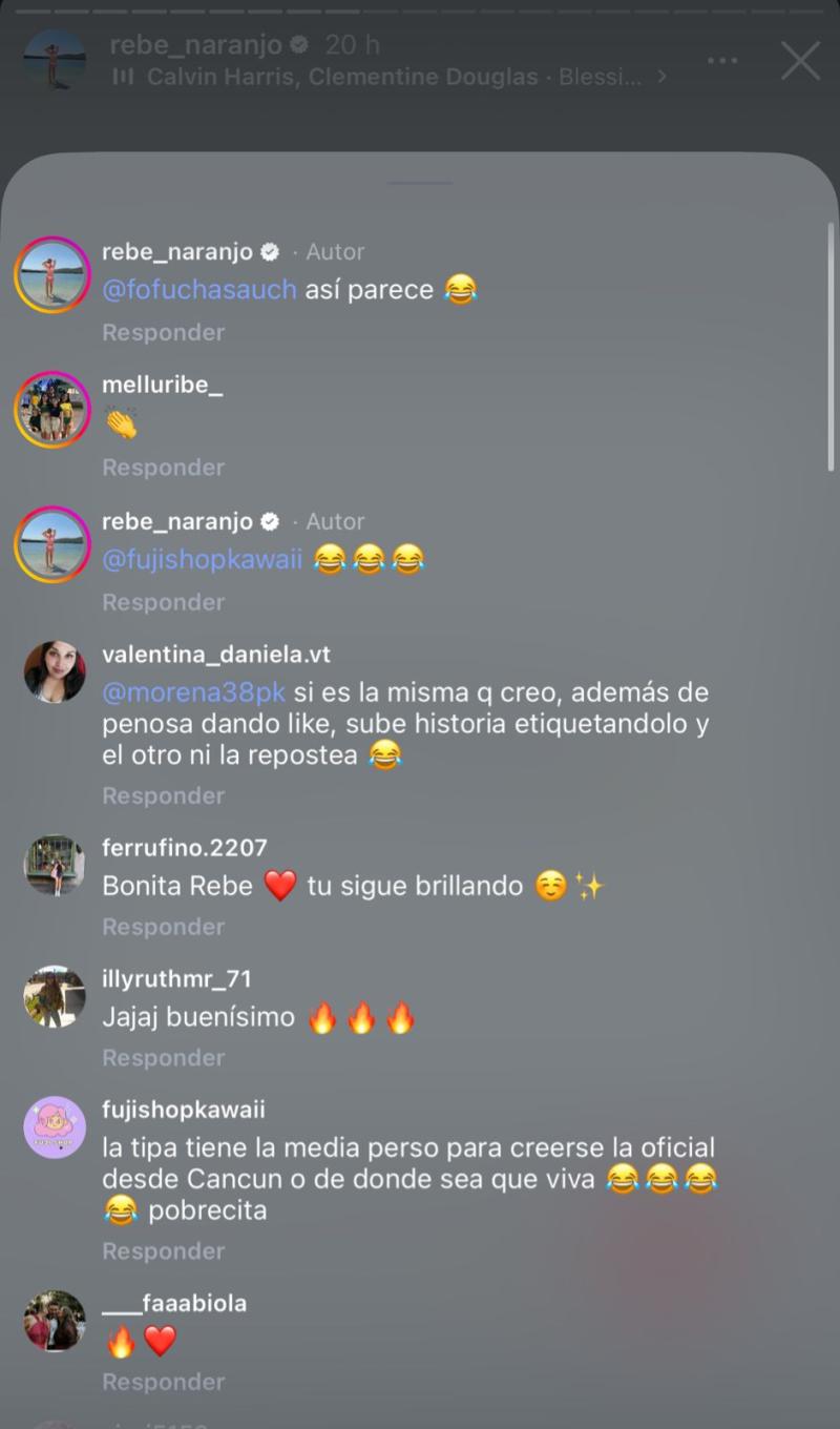Reacciones en publicación de Rebeca Naranjo | Instagram