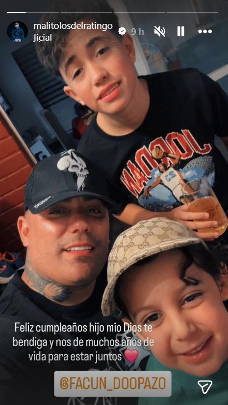 Malito Malozo saludó a su hijo en redes sociales | Instagram