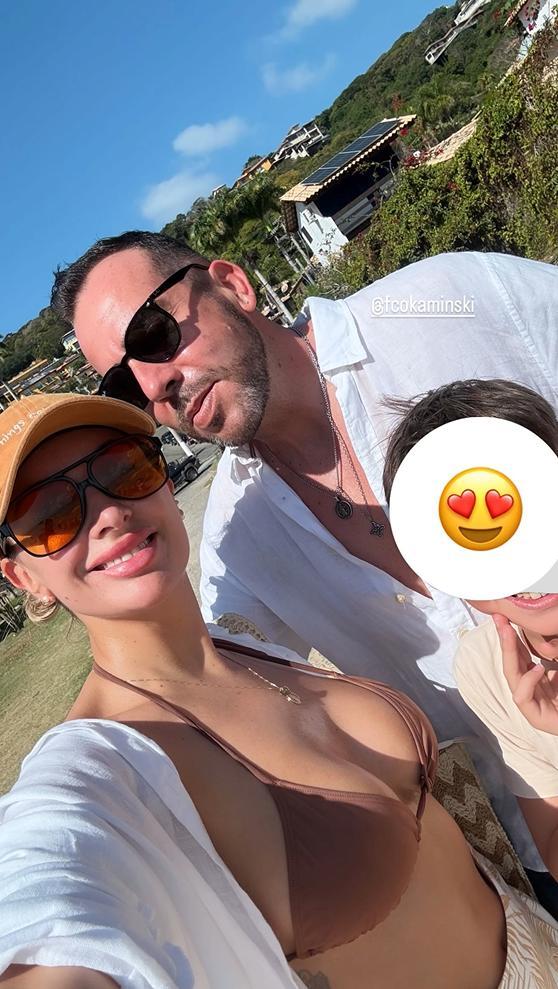 amila Andrade se fue a Brasil con Francisco Kamismki y su hijo | Instagram