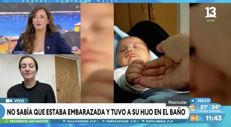 Belén dio a luz a Juan Pablo y ese mismo día se dio cuenta de su embarazo.