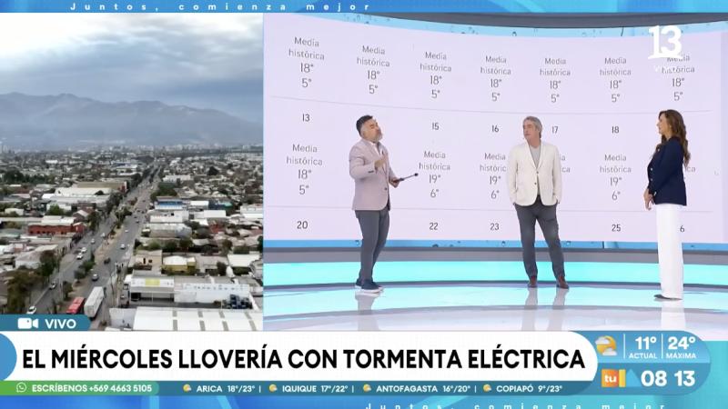 Gianfranco Marcone entrega informe del tiempo para el Día de la Madre.