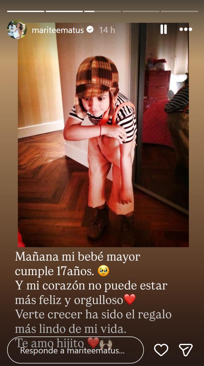 Hijo mayor de Marité Matus y Arturo Vidal cumple 17 años | Instagram