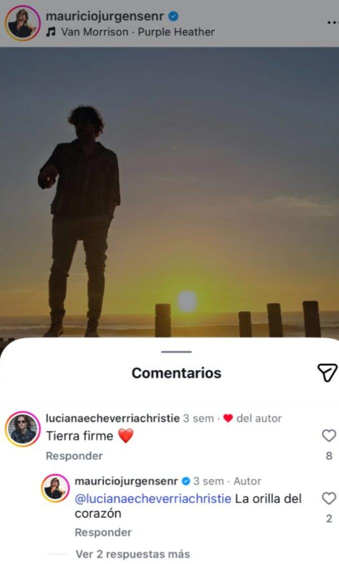 Interacciones entre Luciana Echeverría y Mauricio Jürgensen | Instagram