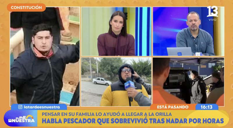 Renato Ortíz habla sobre el milagro que vivió tras nadar por horas en costa de Constitución.