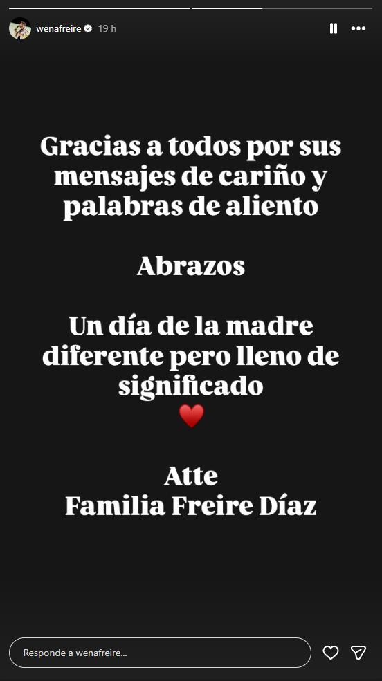 Sergio Freire da a conocer la muerte de su madre | Instagram