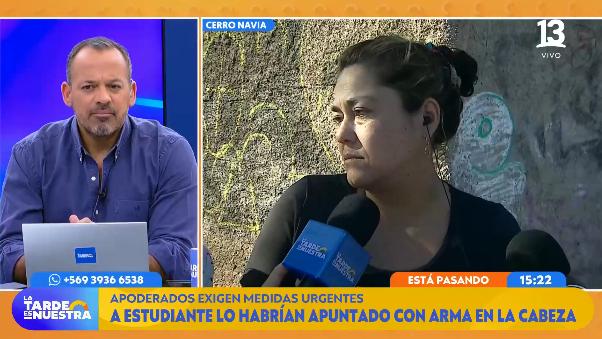 Cerro Navia: estudiante amenazó a compañero con un arma de fuego.