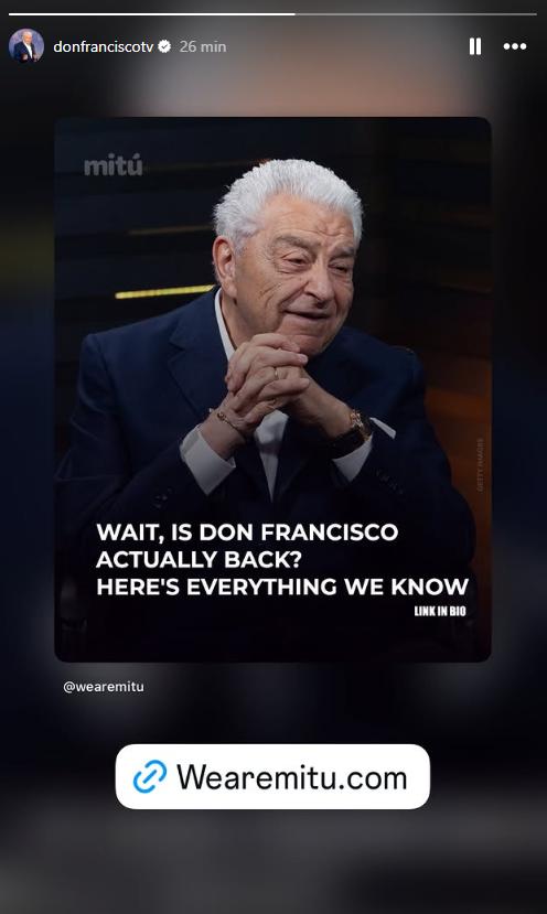 Don Francisco Instagram