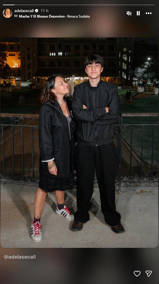 Adela Secall junto a su hijo Emiliano | Instagram