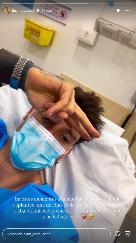 Luis Mateucci se refiere a su delicada salud | Instagram