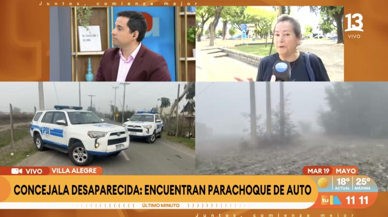Nuevos antecedentes en el caso de concejala desaparecida en Villa Alegre.