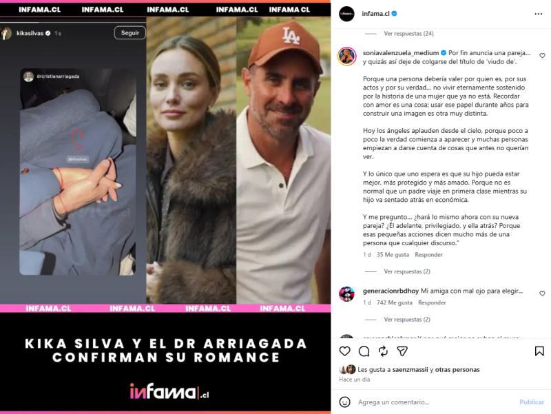 Médium dedica mensaje a viudo de Javiera Suárez tras confirmar relación con Kika Silva | Instagram