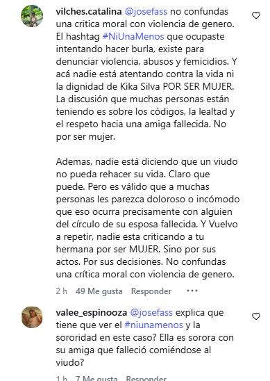 Interpelación a comentario de hermana de Kika Silva | Instagram