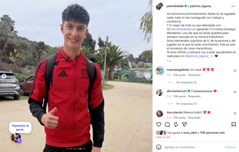 Hijo de Pato Laguna y Yanina Halabi debutó en Colo Colo | Instagram