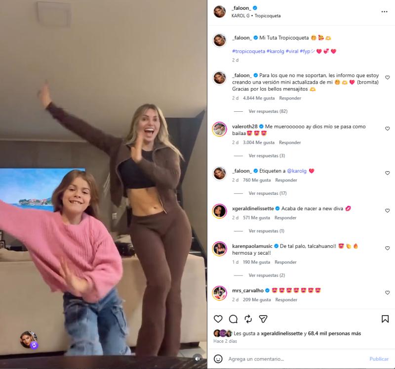 Faloon Larraguibel junto a su hija Augusta | Instagram