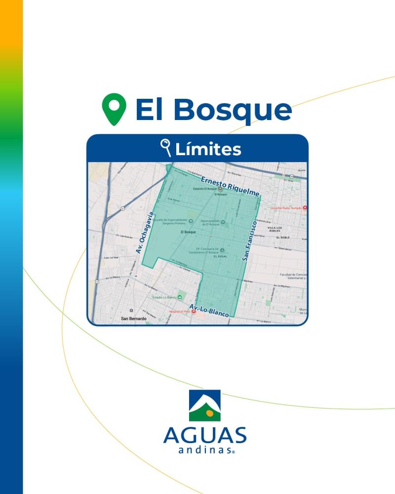 Sector de El Bosque, comuna de la Región Metropolitana, afectado por el corte de agua masivo - Créditos: Aguas Andinas