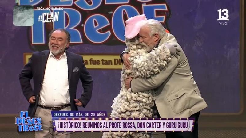 El reencuentro de Don Carter, Profesor Rossa y Guru Guru en Canal 13