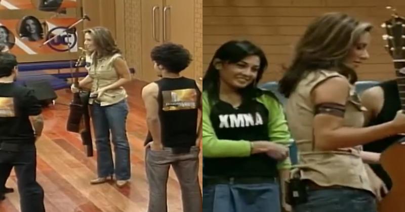 Soraya visitó a los participantes del reality Protagonistas de la Música en el año 2003