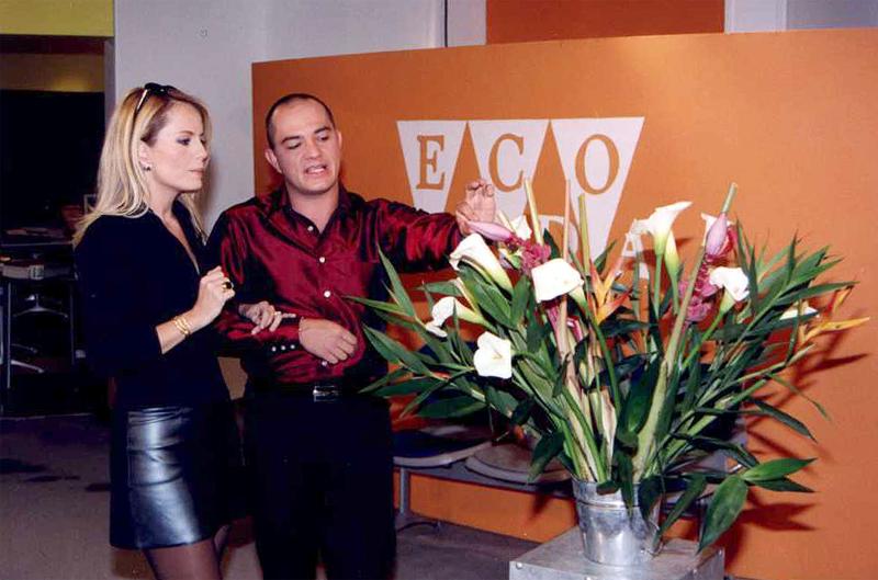 El personaje Hugo Lombardi con Cecilia Bolocco