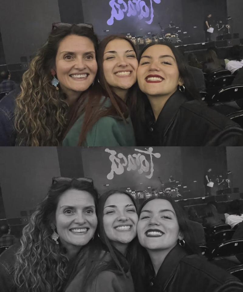 Connie Achurra junto a sus hijas - Instagram