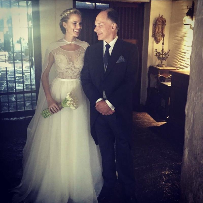 Javiera Suárez y su padre - Instagram