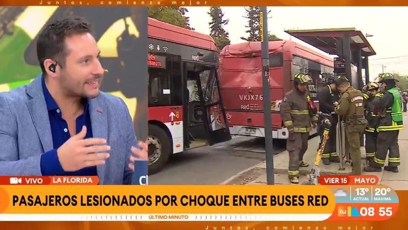 Choque entre buses RED de La Florida