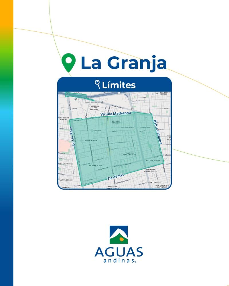 Sector de La Granja, comuna de la Región Metropolitana, afectado por el corte de agua masivo - Créditos: Aguas Andinas
