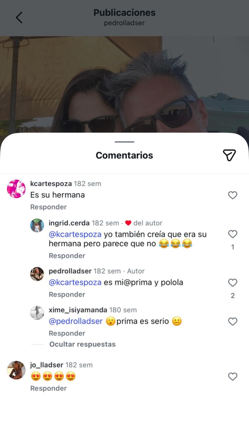 Publicación de Pedro donde confirmó que junto a su pareja son primos | Instagram