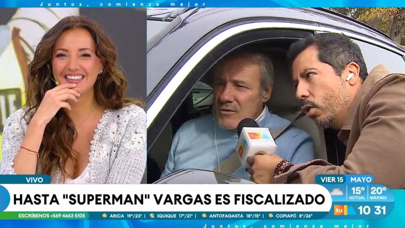 Priscilla Vargas hablando con Superman Vargas
