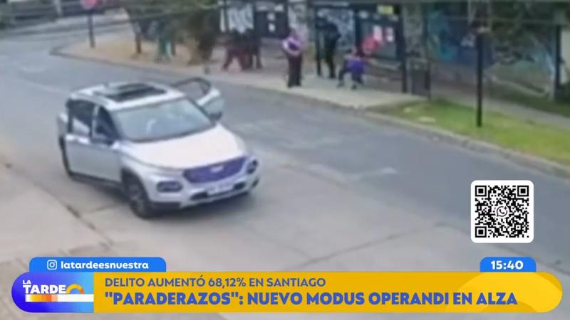 Qué son los "paraderazos", el delito que aumenta en la Región Metropolitana