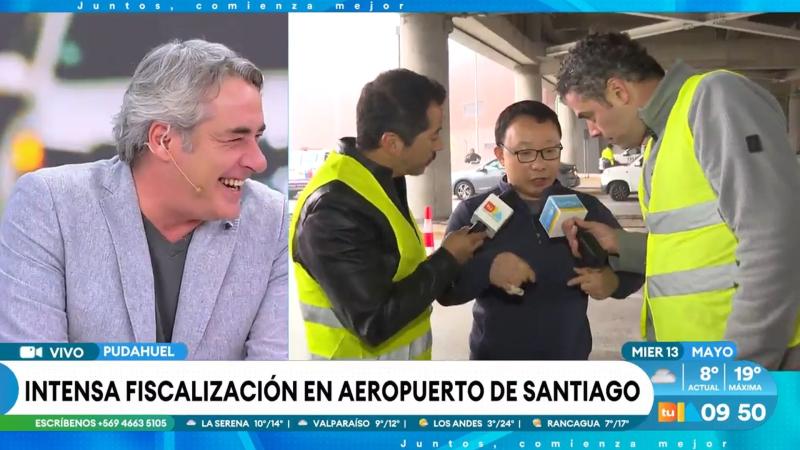 Divertido momento entre notero de "Tu Día" y de CHV