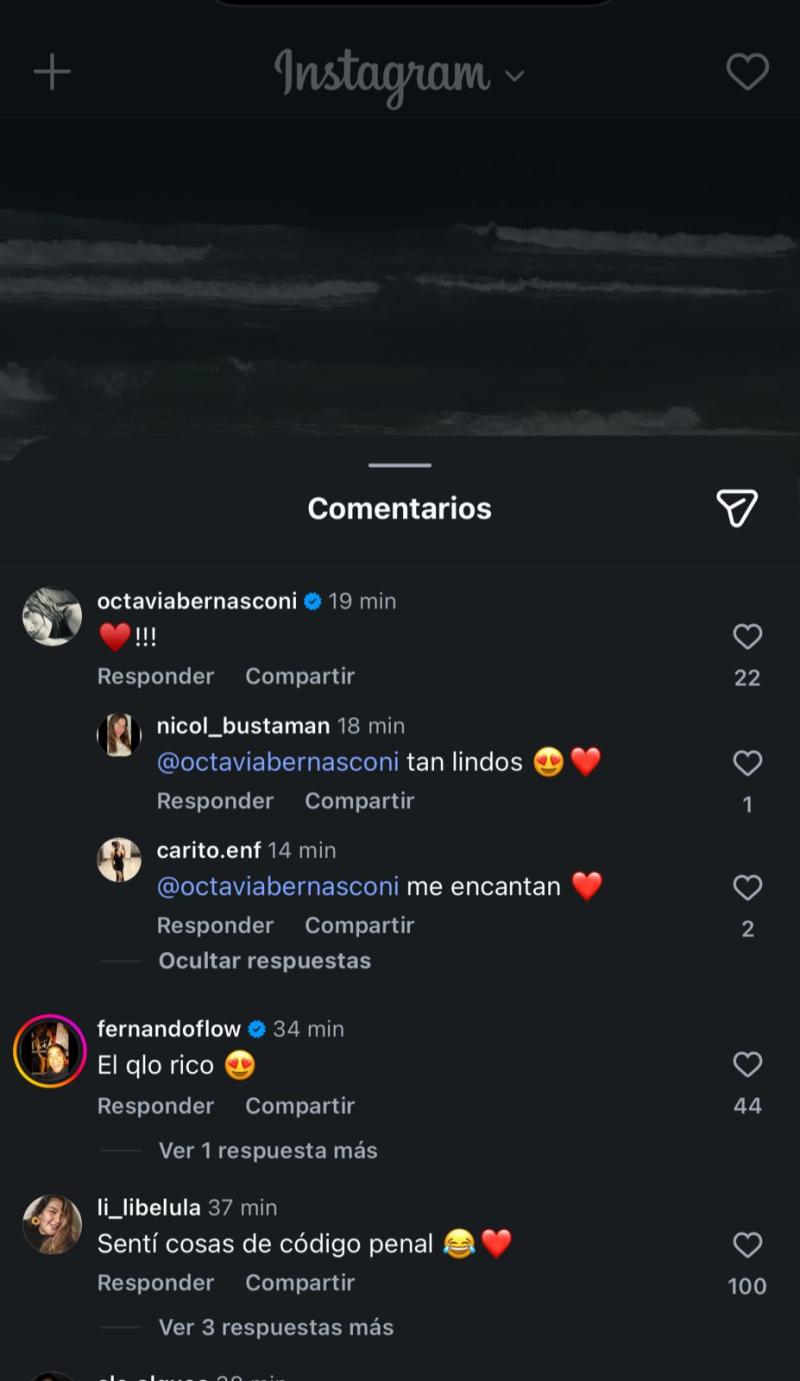 Reacciones a la publicación de Jorge Arecheta | Instagram