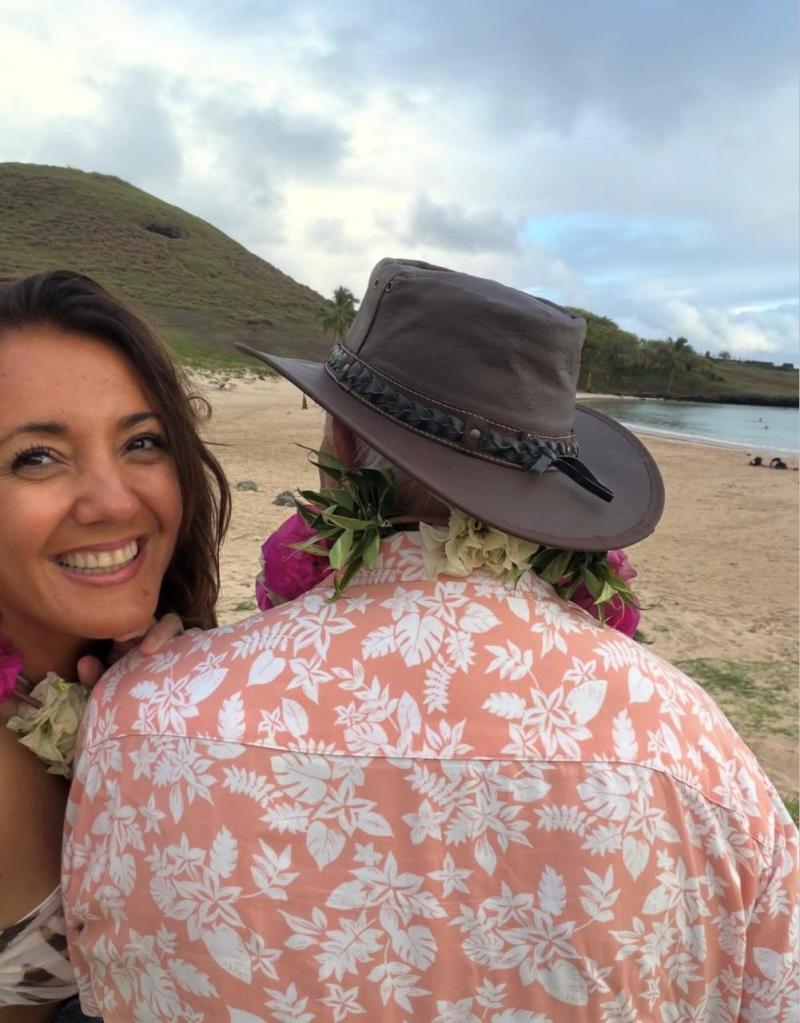 Priscilla Vargas en Rapa Nui con su papá - Instagram