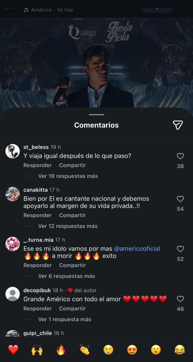 Algunos de los comentarios que se alcanzaron a rescatar previo a su eliminación | Instagram