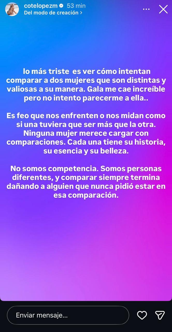 Descargo de Coté López - Instagram