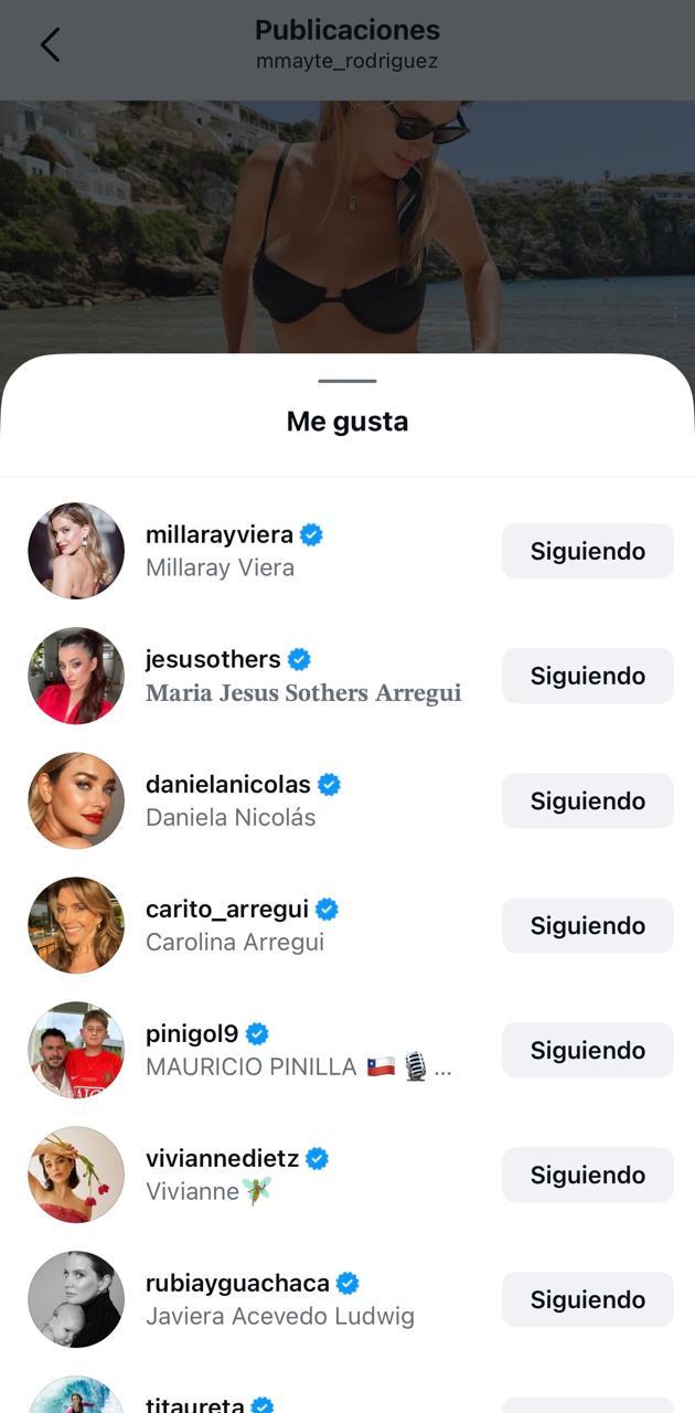 Mauricio Pinilla y su 'like' a Mayte Rodríguez
