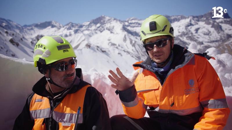 Camilo Bahamondez y Matías Egaña en División Andina de Codelco. 13C.