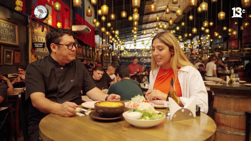 Chef Juan Carlos Rodríguez y nutricionista Isidora Pierattini. 13C.