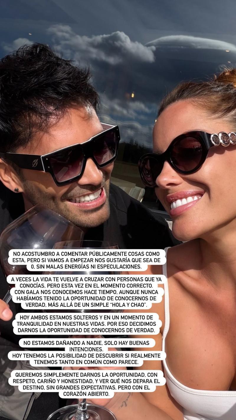 Luis Jiménez oficializó su relación con la española el 12 de marzo de 2026 tras un viaje juntos a Torres del Paine | Instagram
